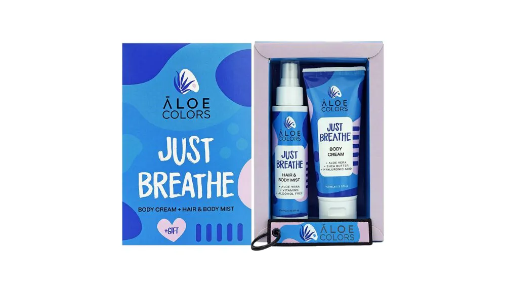 Aloe+ Colors Just Breathe Gift Set Body Cream 100ml & Hair and Body Mist 100ml