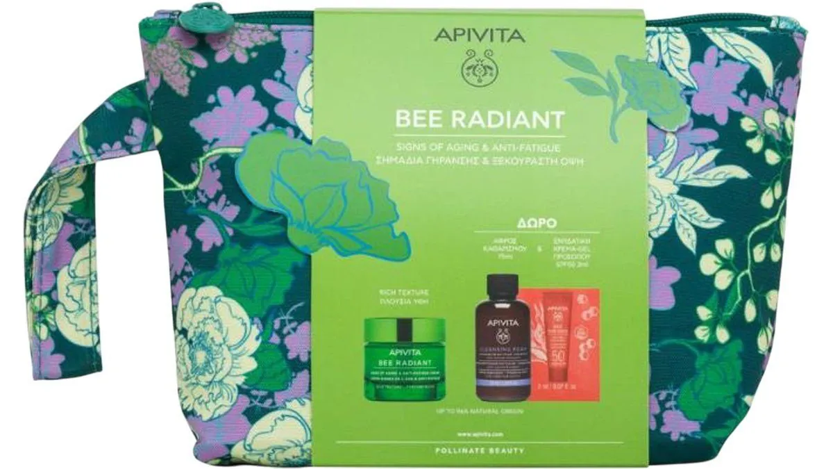 Apivita It S Glow Time: Bee Radiant Κρέμα Gel Ελαφρ. Υφης 50 ml Pr(+Κρέμα Ματιών 15 ml)