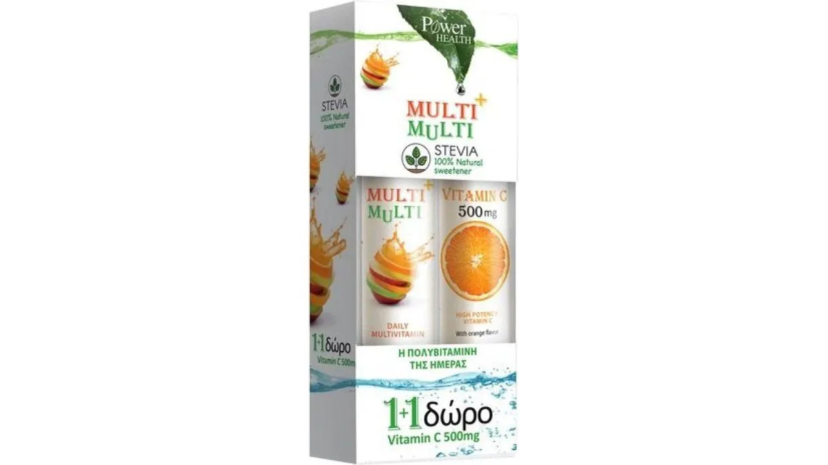 Power of Nature Multi Multi Stevia 20 Eff.Tabs+4 Δώρο