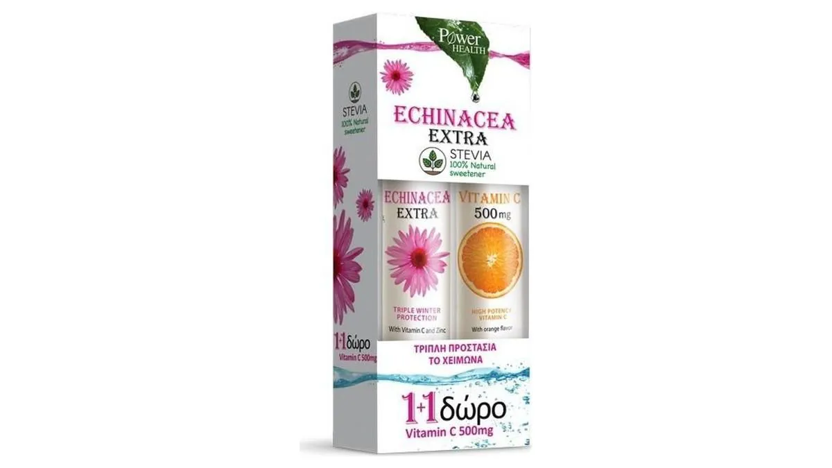 Power Of Nature Echinacea Stevia 20+4 Δωρο Eff. Tabs
