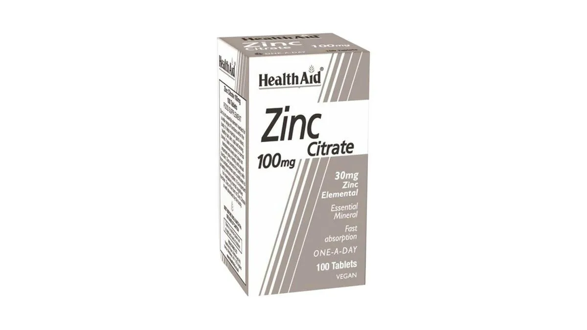 Health Aid Zinc Citrate 100 mlg 100tabs
