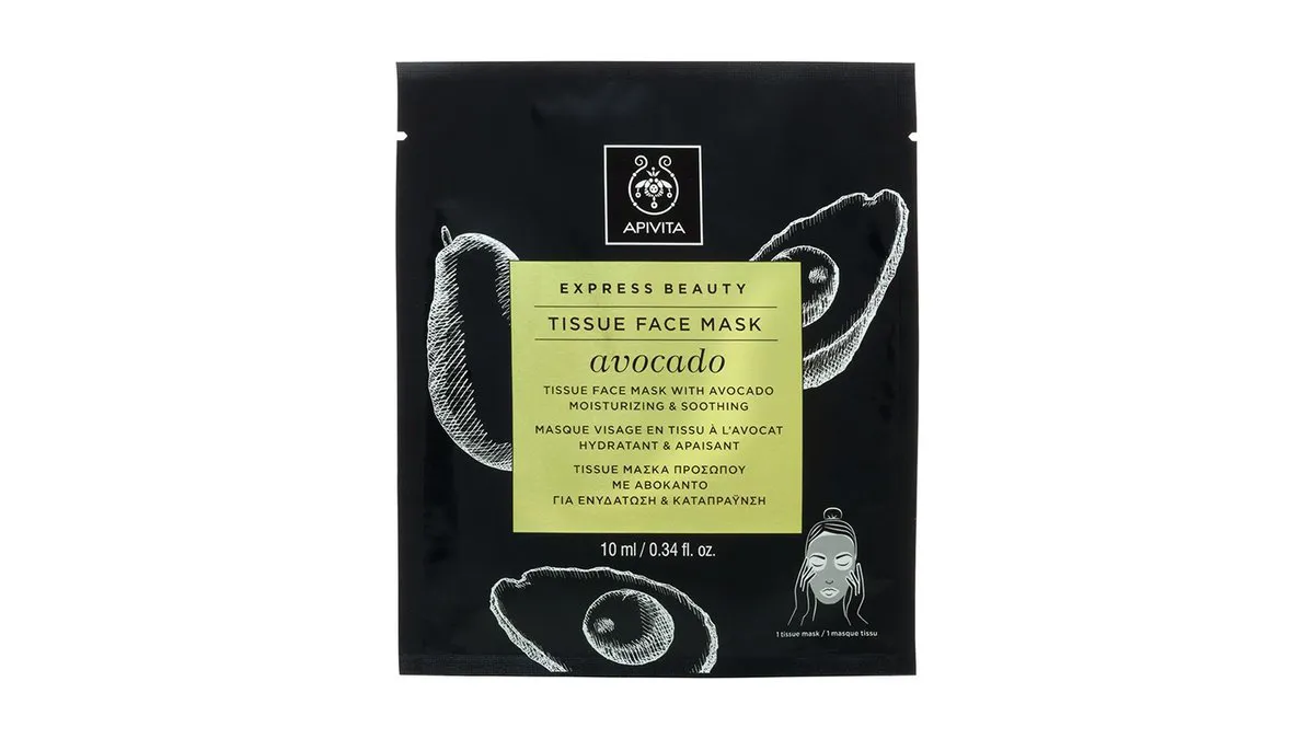 Apivita Tissue Μάσκα για Ενυδάτωση και Καταπράυνση με Αβοκάντο 10 ml