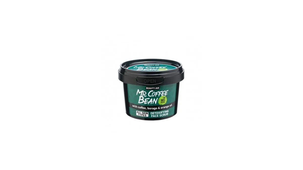 Beauty Jar “Mr. Coffee Bean” Scrub Προσώπου για Αποτοξίνωση 50 g