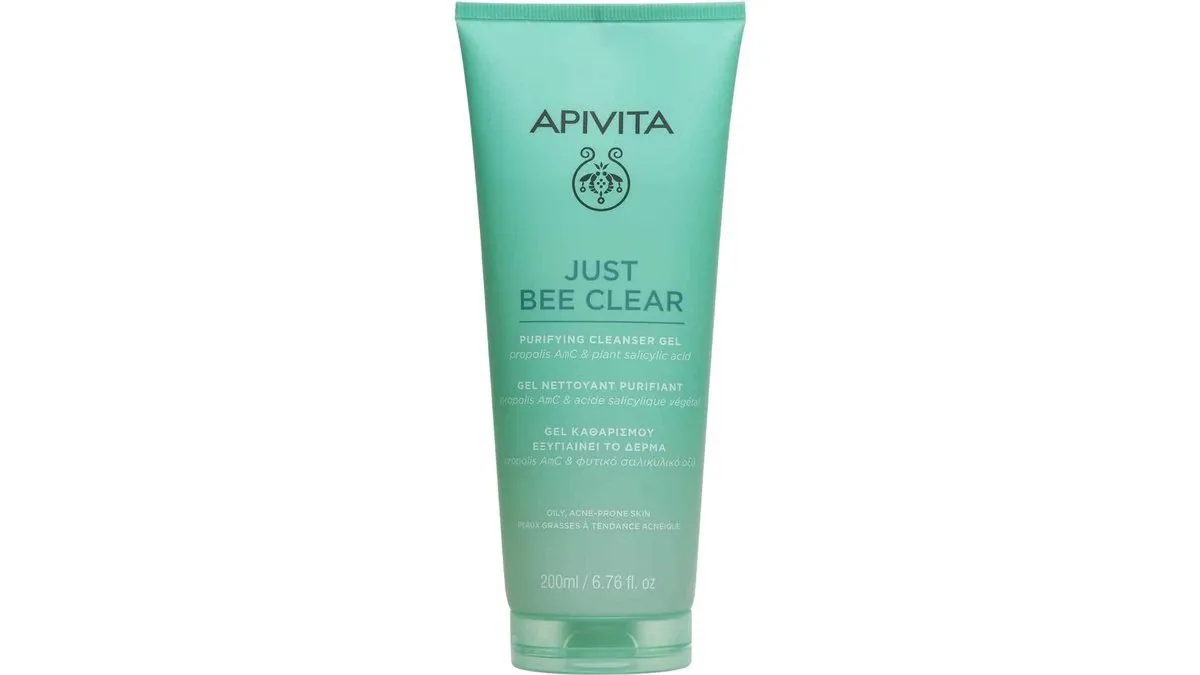 Apivita Just Bee Clear Gel Καθαρισμού με Propolis Amc & Φυτικό Σαλικυλικό Οξύ 200 ml