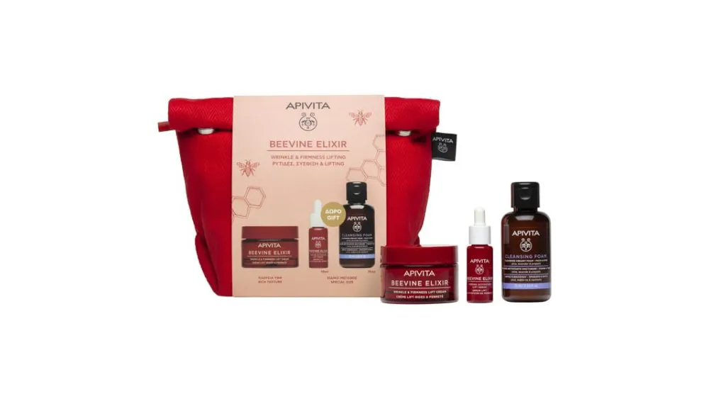 Apivita Promo Beevine Elixir Wrinkle Light+mini serum+foam