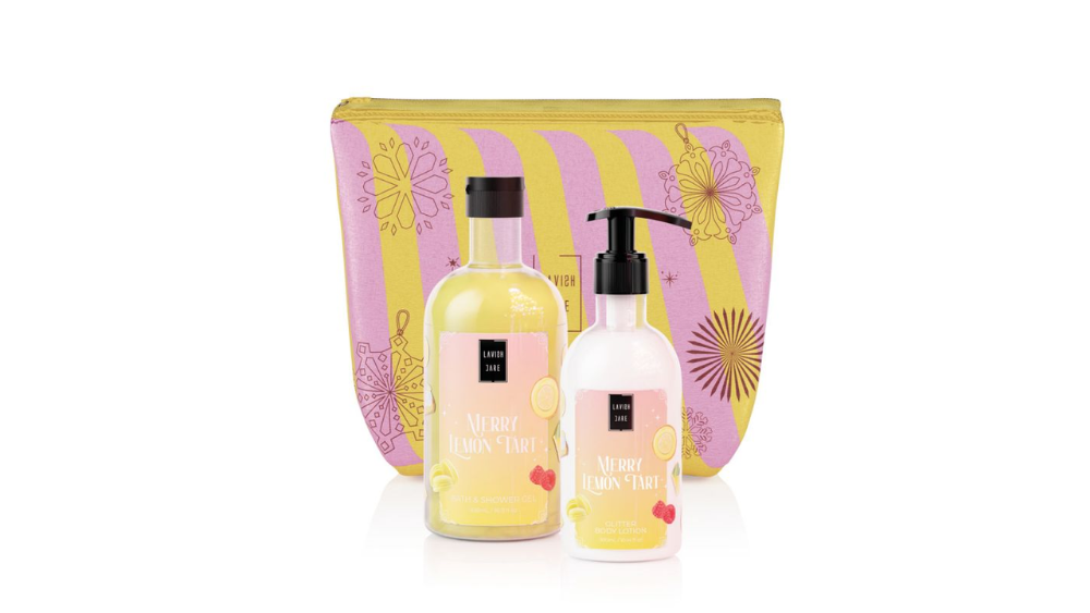 Lavish Care Merry Lemon Tart Bath & Shower Gel + Glitter Body Lotion