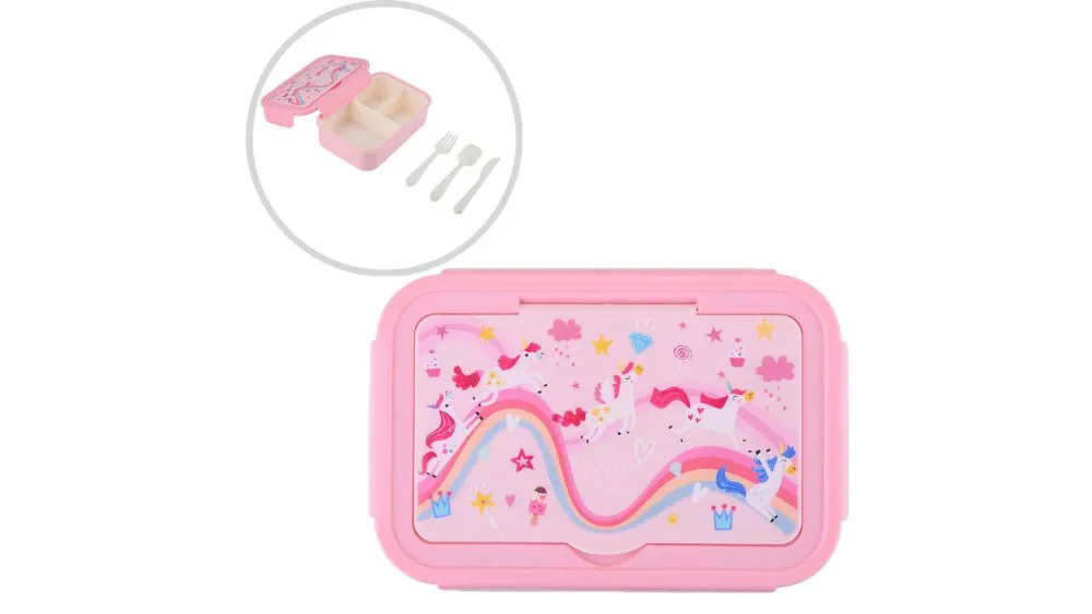 Estia Φαγητοδοχείο Με Χωρίσματα & Κουτάλι/ Πιρούνι /Μαχαίρι Raindow Dreams