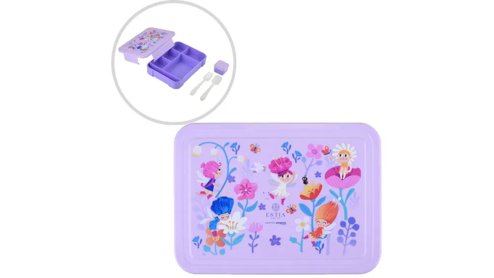 Estia Φαγητοδοχείο Με Χωρίσματα & Κουτάλι & Πιρούνι Fairy Tales