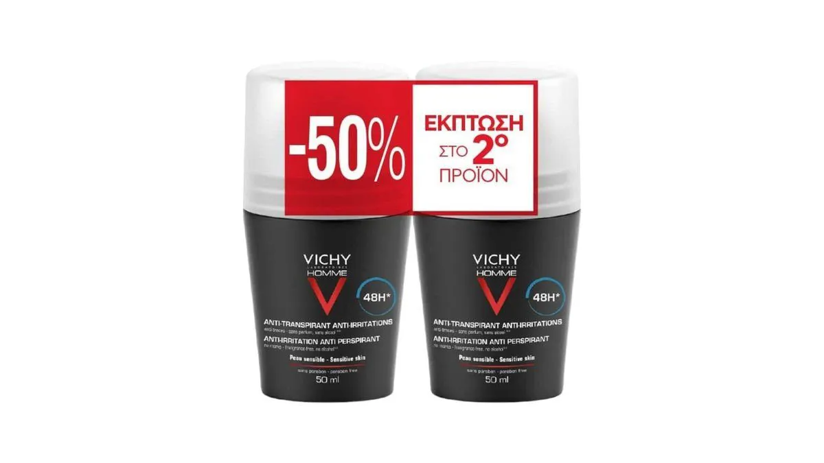 Vichy Homme Deo Bil 48Η 50% Στο Δευτερο