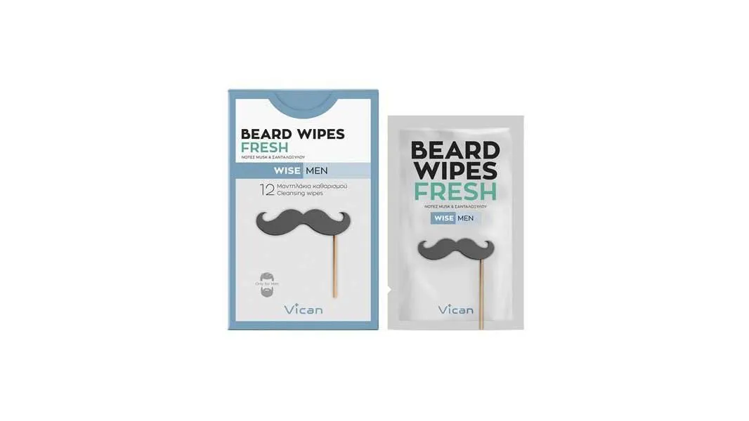 Vican Wise Men Beard Wipes Fresh 12pcs