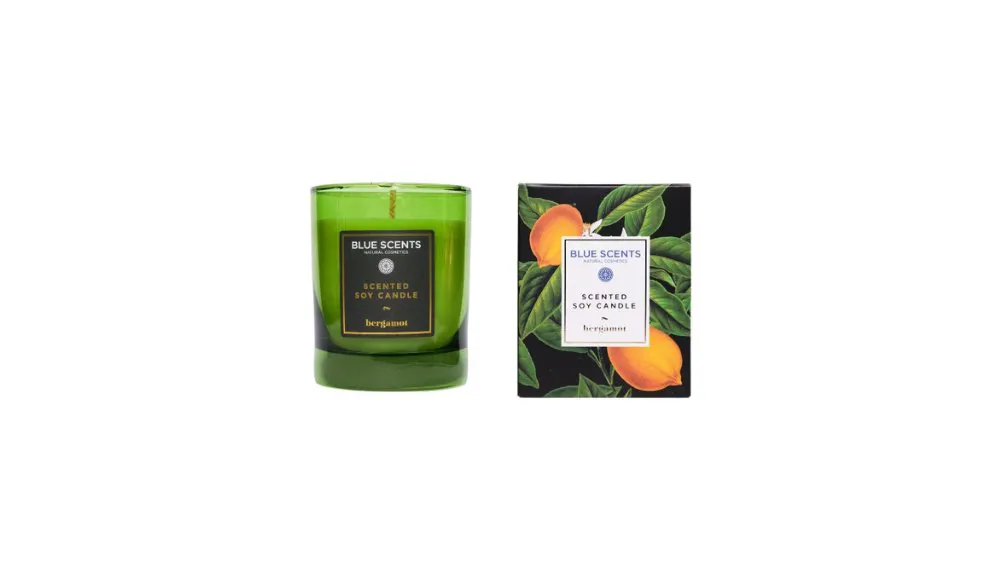 Blue Scents Scented Soy Candle Pergamot Κερί με Άρωμα Περγαμόντο 145g