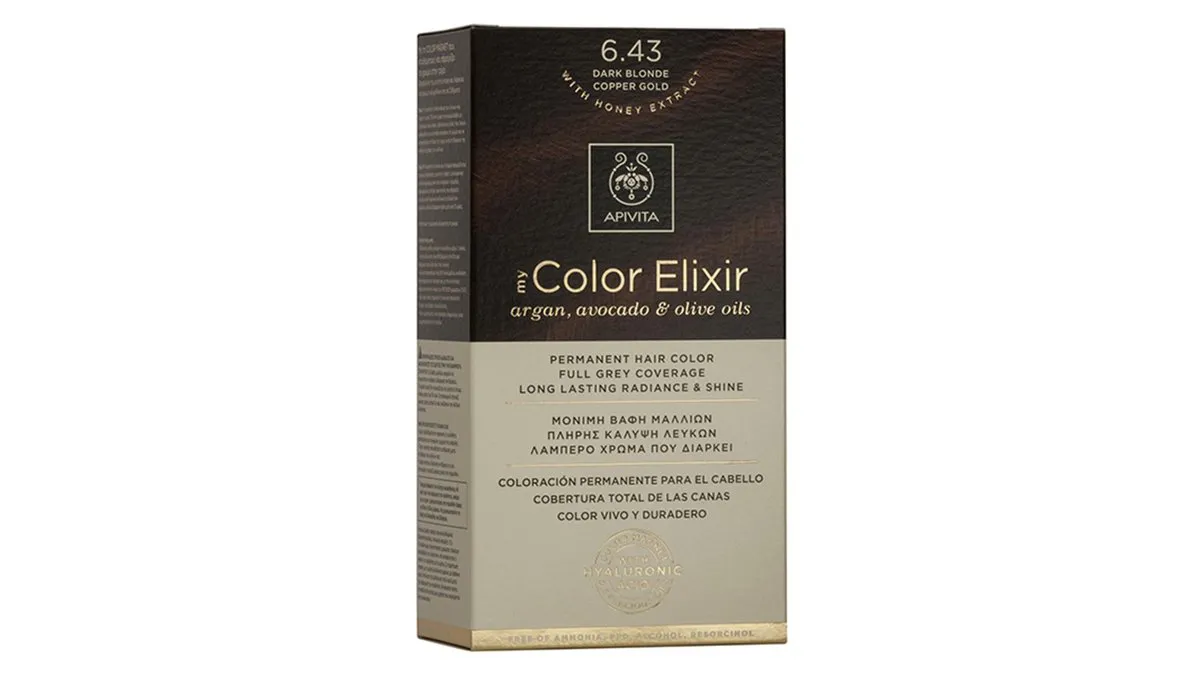 Apivita My Color Elixir N6.43 Ξανθό Σκούρο Χάλκινο Μελί 50 ml + Γαλάκτωμα Ενεργοποίησης 75 ml