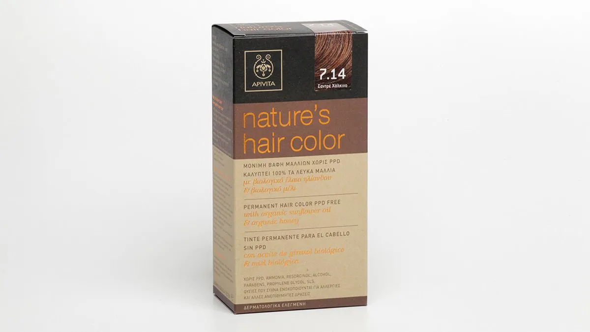 Apivita My Color N7.14 Σαντρέ Χάλκινο 50 ml + Γαλάκτωμα Ενεργοποίησης 75 ml