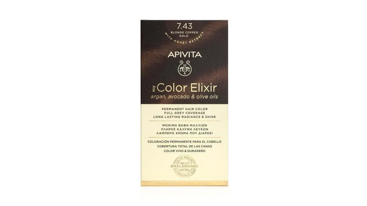 Apivita Hair Color Elixir Kit 7.43