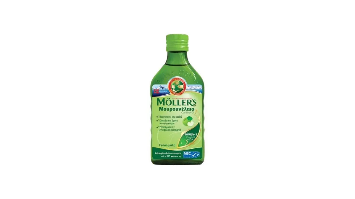 Moller's Μουρουνέλαιο Γεύση Μήλο 250ml