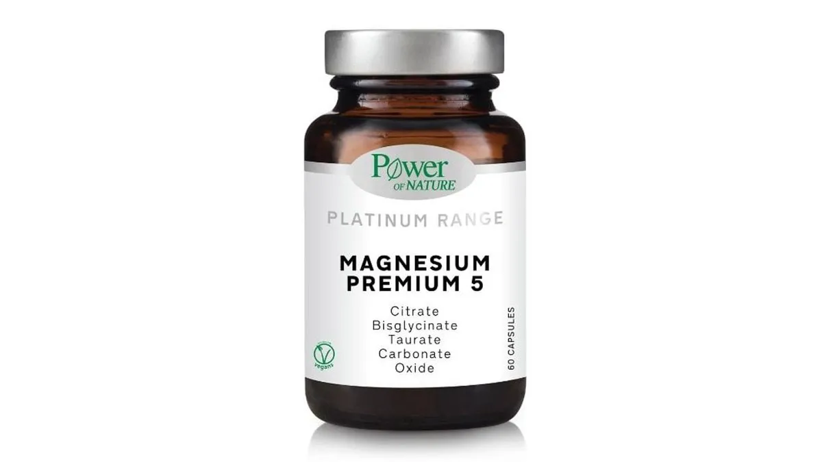 Power of Nature Power of Nature Classic Platinum Range Magnesium Premium 5 60Caps.