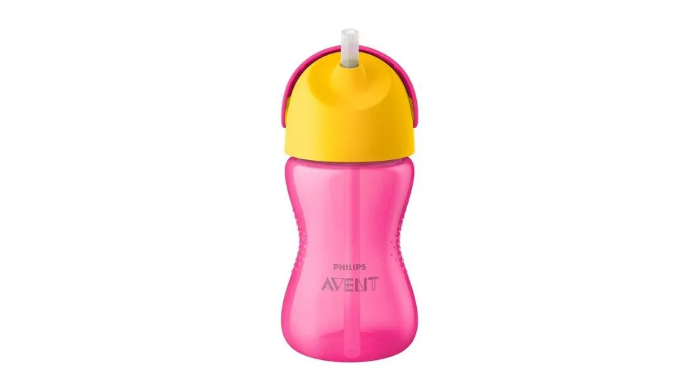 Philips Avent Παγουρίνο με Καλαμάκι Ροζ 12m+ 300ml