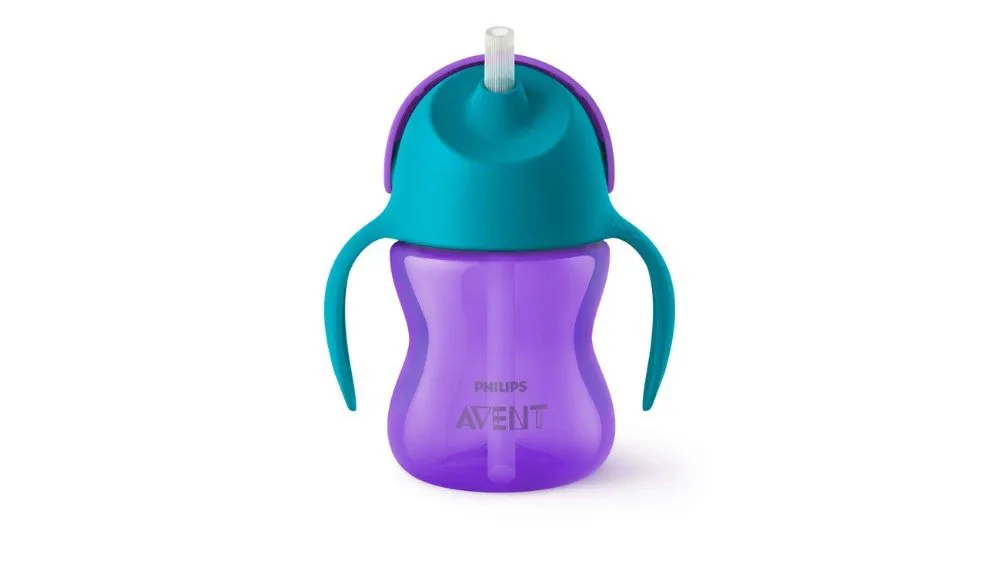 Philips Avent Παγουρίνο με Καλαμάκι Μωβ 9m+ 200ml