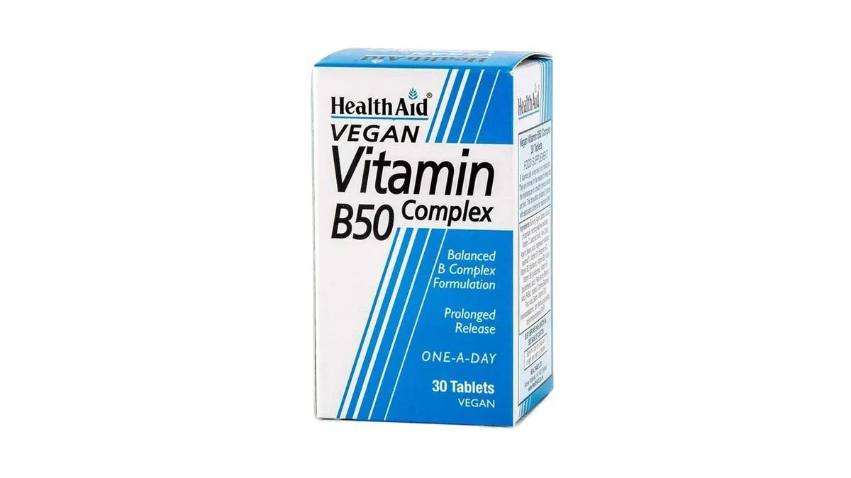 Health Aid Vitamin B50 Complex 30tabs