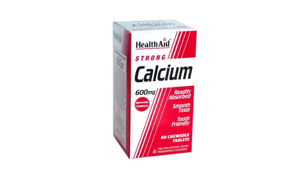 Health Aid Strong Calcium 600mg 60 Chewable Tabs
