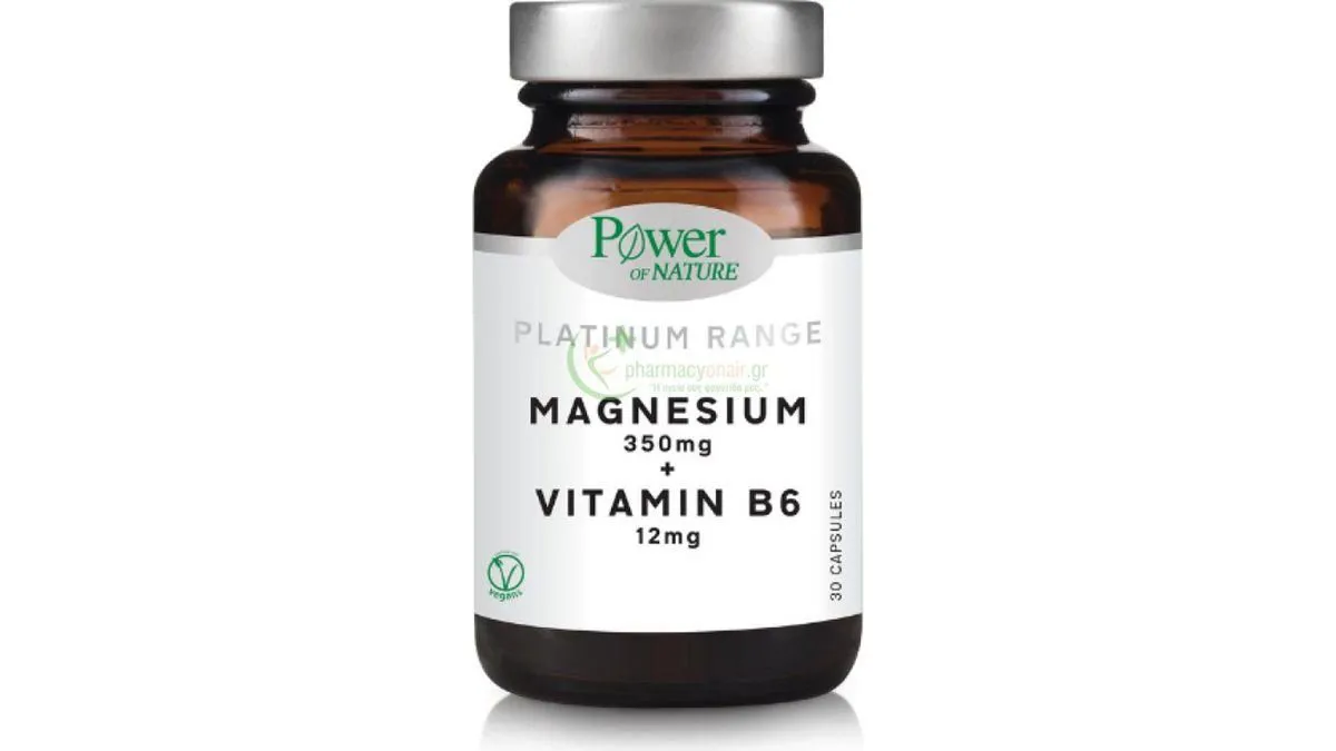 Power Health Platinum Magnes 350Mg + Vit B6 12Mg 30S. Caps