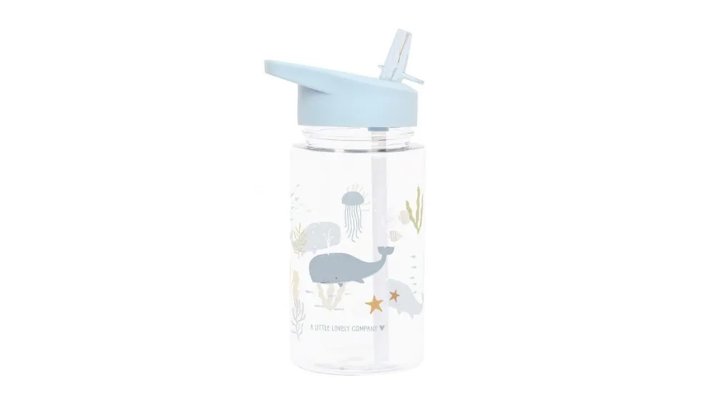 A Little Lovely Company Παγούρι με Καλαμάκι Ocean 450ml