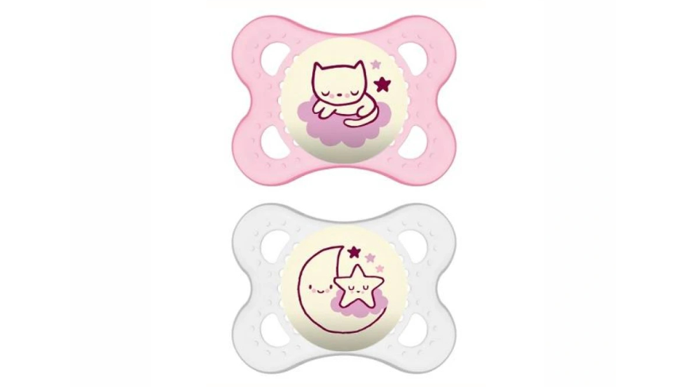 Mam Πιπίλα Original Night 2-6m (σιλικόνη) x2