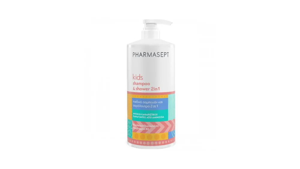 Pharmasept Kids Shampoo & Shower 2 in 1 Απαλό Παιδικό Σαμπουάν & Αφρόλουτρο 1lt