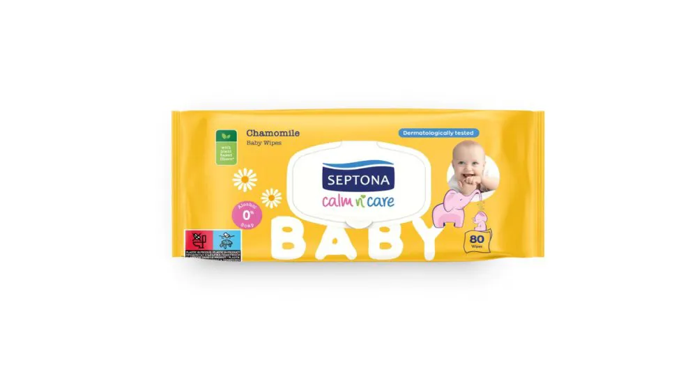 Septona Calm n' Care Baby Wipes Chamomile 80 wipes