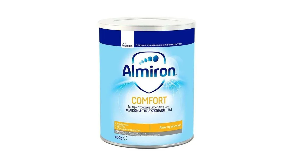 Nutricia Almiron Comfort συνιστάται για τη διατροφική αντιμετώπιση της δυσκοιλιότητας 400 g