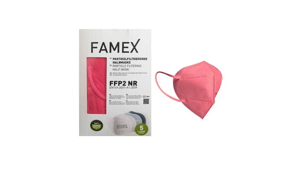 Μάσκες KN95 - FFP2 Ροζ Χ10