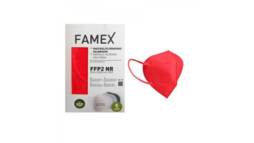 Μάσκες KN95 - FFP2 Κόκκινο Χ10