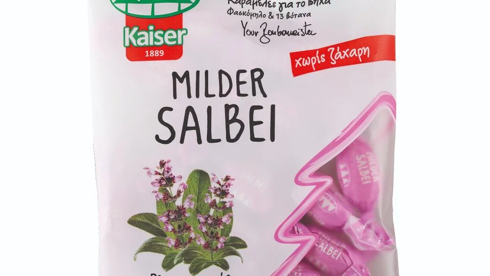 Kaiser Καραμέλες Milder Salbei Φασκόμηλο & 13 Βότανα 60 g