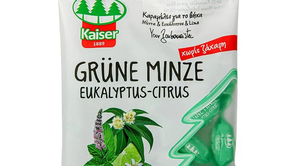 Kaiser Καραμέλες Grune Minze Eukalyptus Citrus 60 g