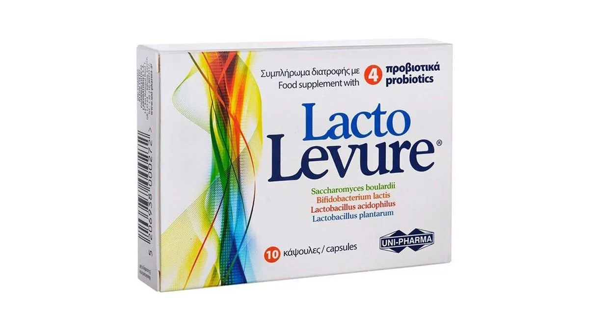 Lactolevure Συμπλήρωμα Διατροφής με 4 Προβιοτικά για την Υγεία Εντέρου x10 Caps