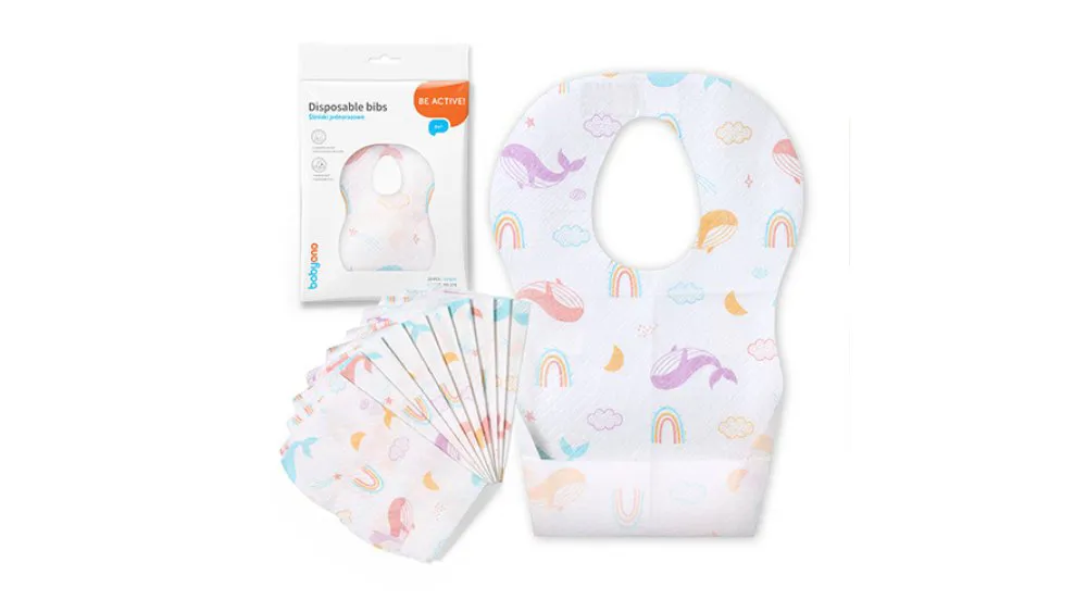 BabyOno Σαλιάρες μιας χρήσης με Αδιάβροχη Επίστρωση 6m+ 10τμχ