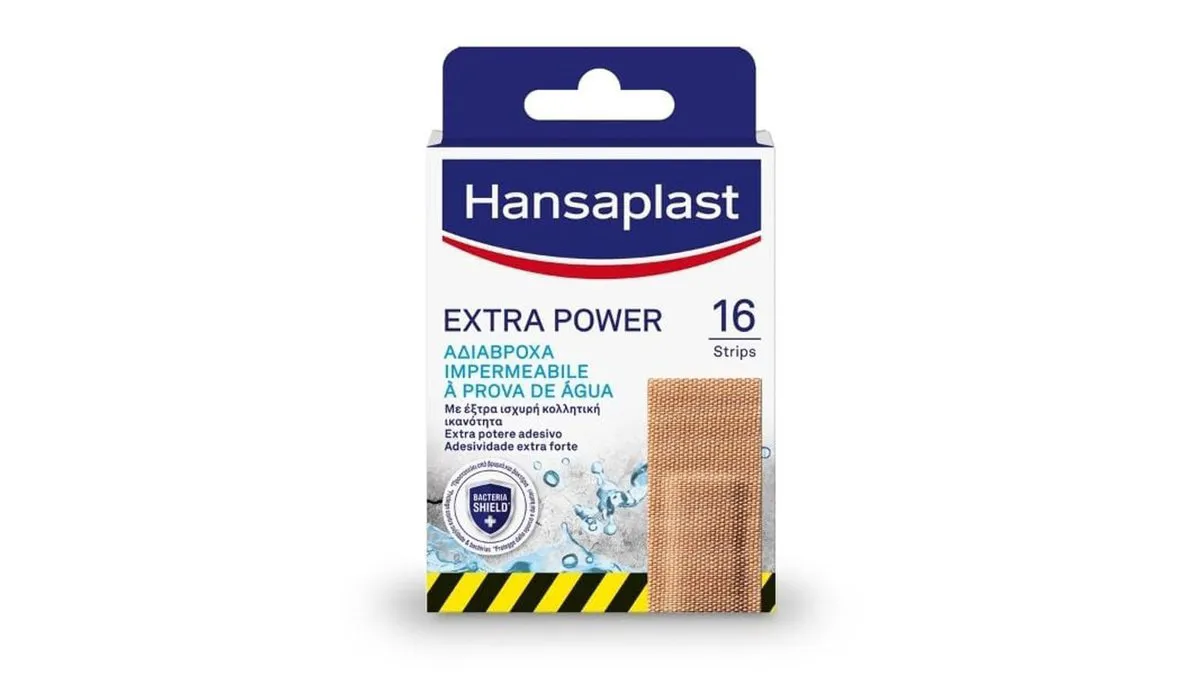Hansaplast Extra Power Αδιάβροχα Επιθέματα από Ανθεκτικό Ύφασμα. 16τεμ