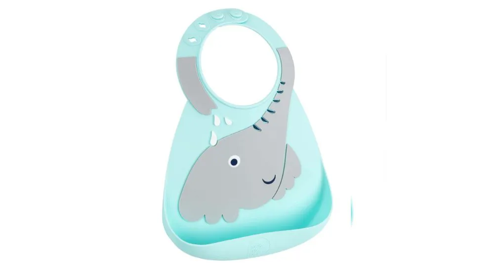 Abby & Finn Σαλιάρα Σιλικόνης με Θήκη 6m+  Elephant