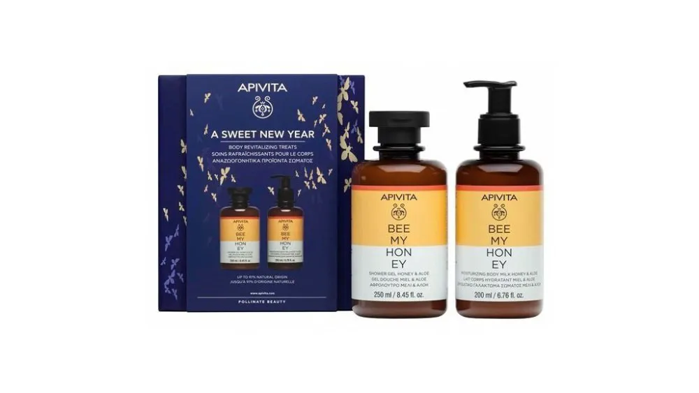 Apivita Set A Sweet New Year Bee My Honey Αφρόλουτρο 250ml + Γαλάκτωμα 200ml