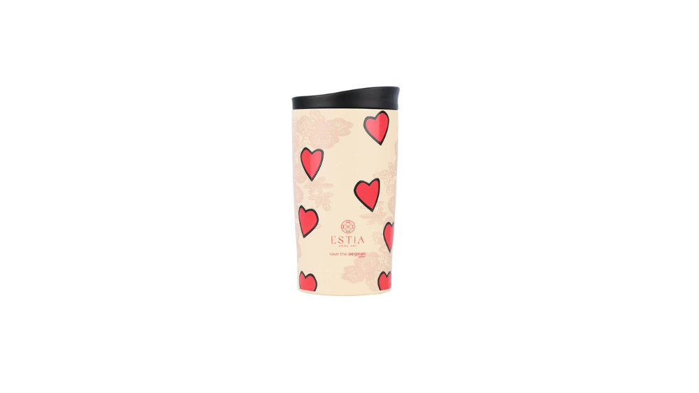 Estia Travel Mug 350ml Tender Lace Ποτήρι Θερμός Ανοξείδωτο