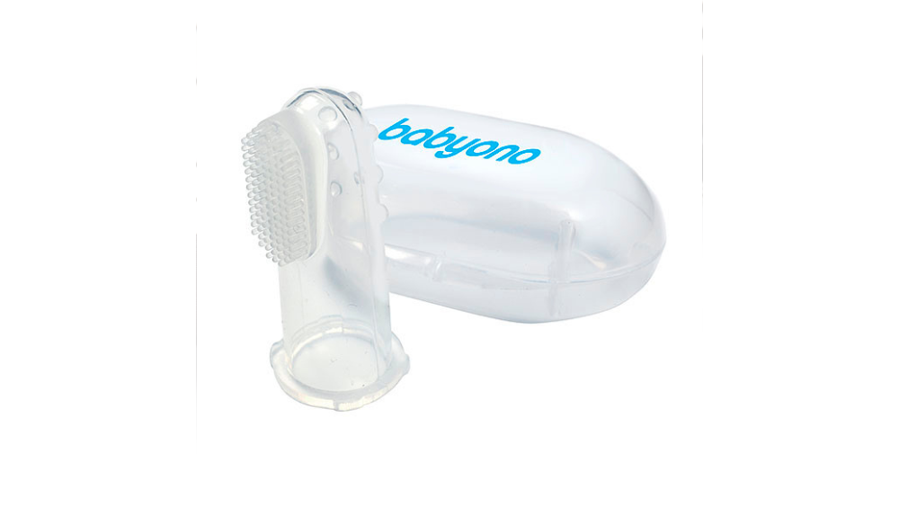 BabyOno Δαχτυλική οδοντόβουρτσα διάφανη