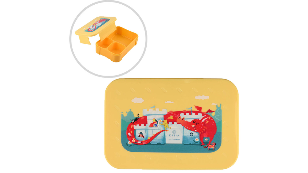 Estia Φαγητοδοχείο με Χωρίσματα Αποσπώμενα 900ml Fortress Dragon