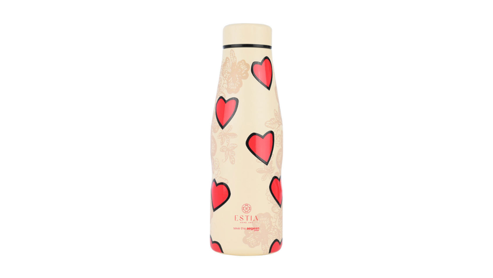 Estia Travel Flask 500ml Tender Lace Μπουκάλι Θερμός Ανοξείδωτο