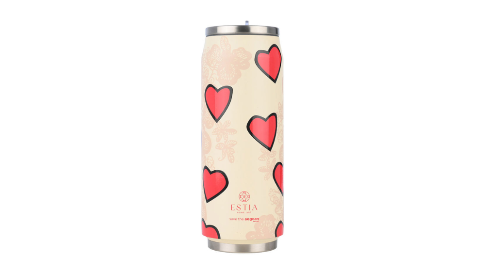 Estia Travel Cup 500ml Tender Lace Ποτήρι Θερμός Ανοξείδωτο