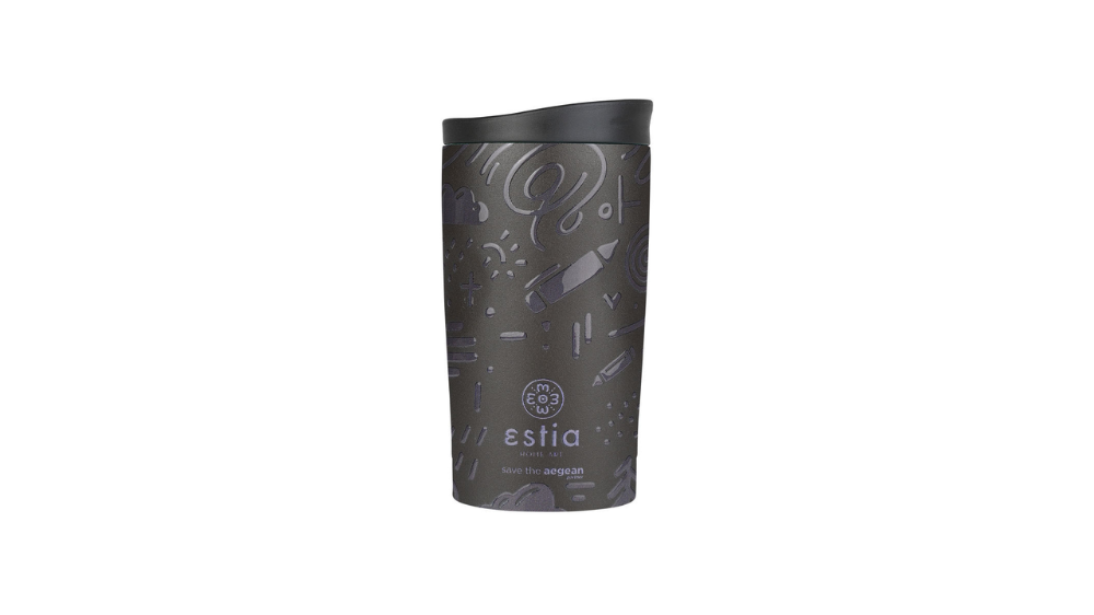 Estia Travel Mug 350ml Noir Echo Ποτήρι Θερμός Ανοξείδωτο