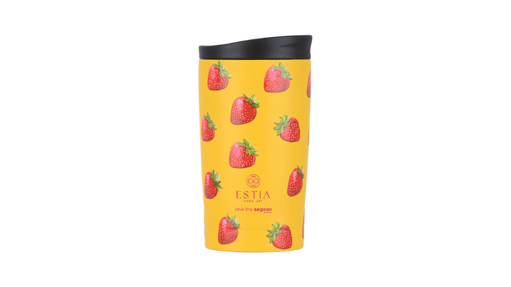 Estia Travel Mug 350ml Berry Bright Ποτήρι Θερμός Ανοξείδωτο