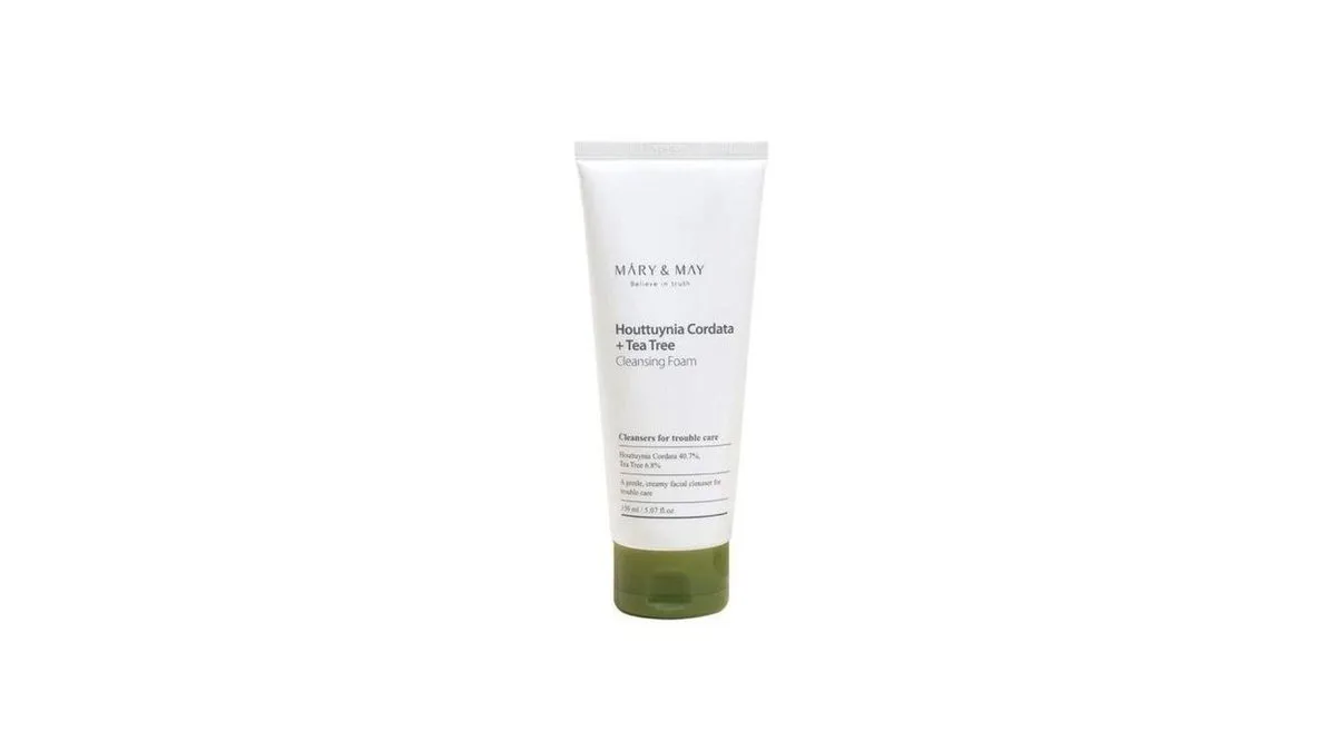 Mary & May Houttynia Cordata & Tea Tree Cleansing Foam - Καθαριστικός Αφρός για Βαθύ Καθαρισμό Των Πόρων