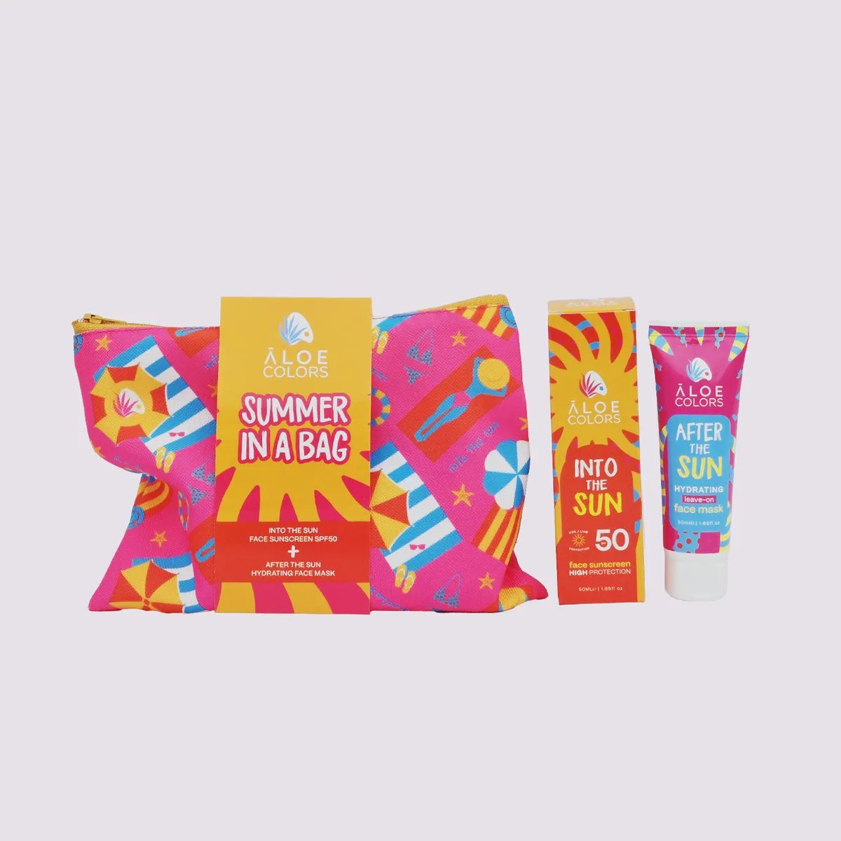 Aloe + Colors Into The Sun Cosmetic Bag Spf 50
