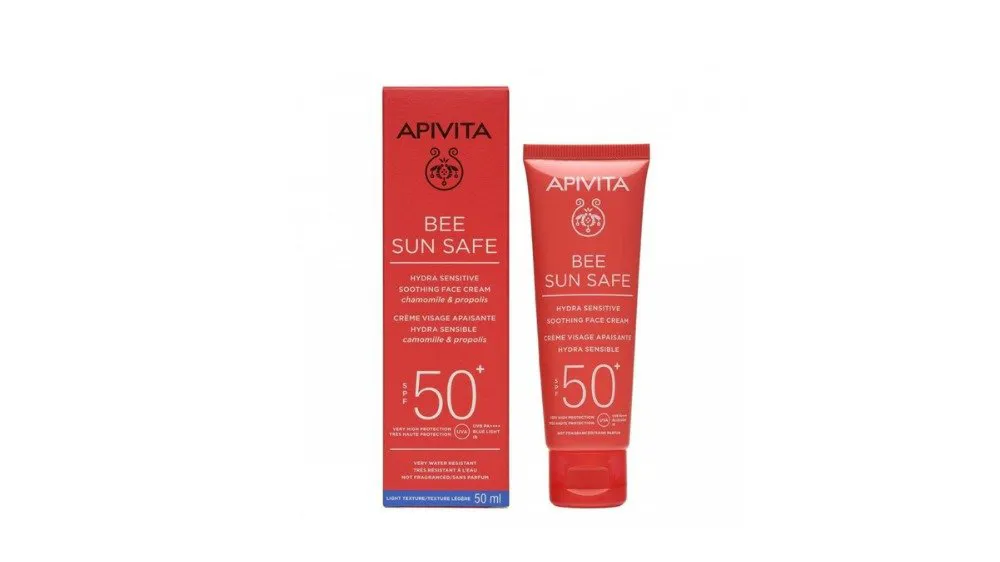 Apivita Αντηλιακή Καταπραϋντική Κρέμα Προσώπου για Ευαίσθητες Επιδερμίδες Spf50 50ml