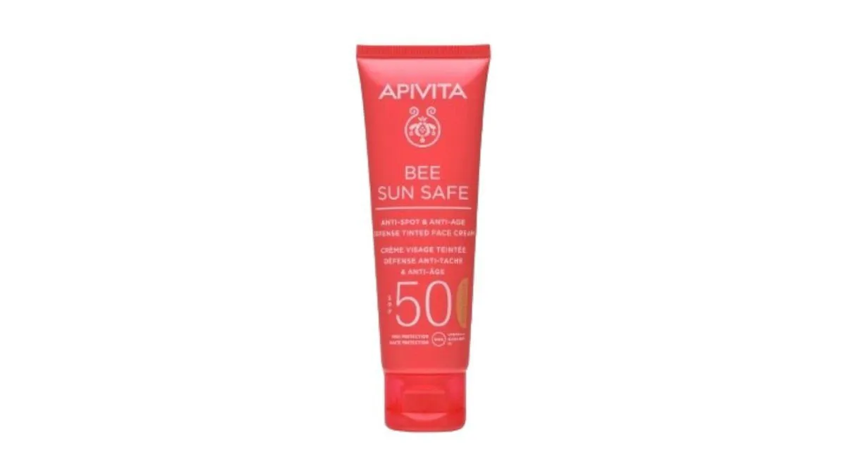 Apivita Bee Sun Safe Anti spot Tinted Αντηλιακή Κρέμα Προσώπου SPF50 Golden 50 ml